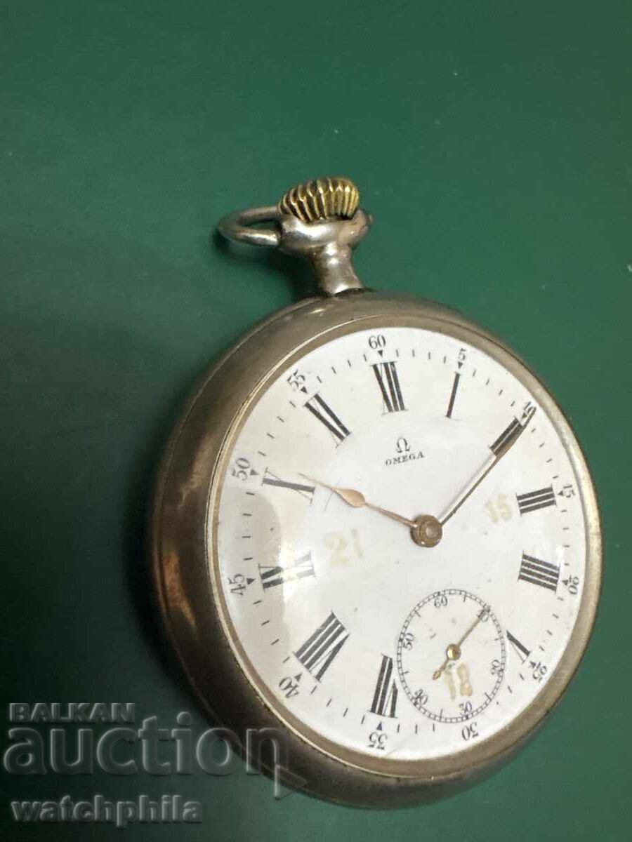 Omega Pocket Watch Rare. Excellent Dial and Case - 6