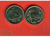 FIJI FIJI 5 Cent issue - issue 2012 Fish - NEW UNC