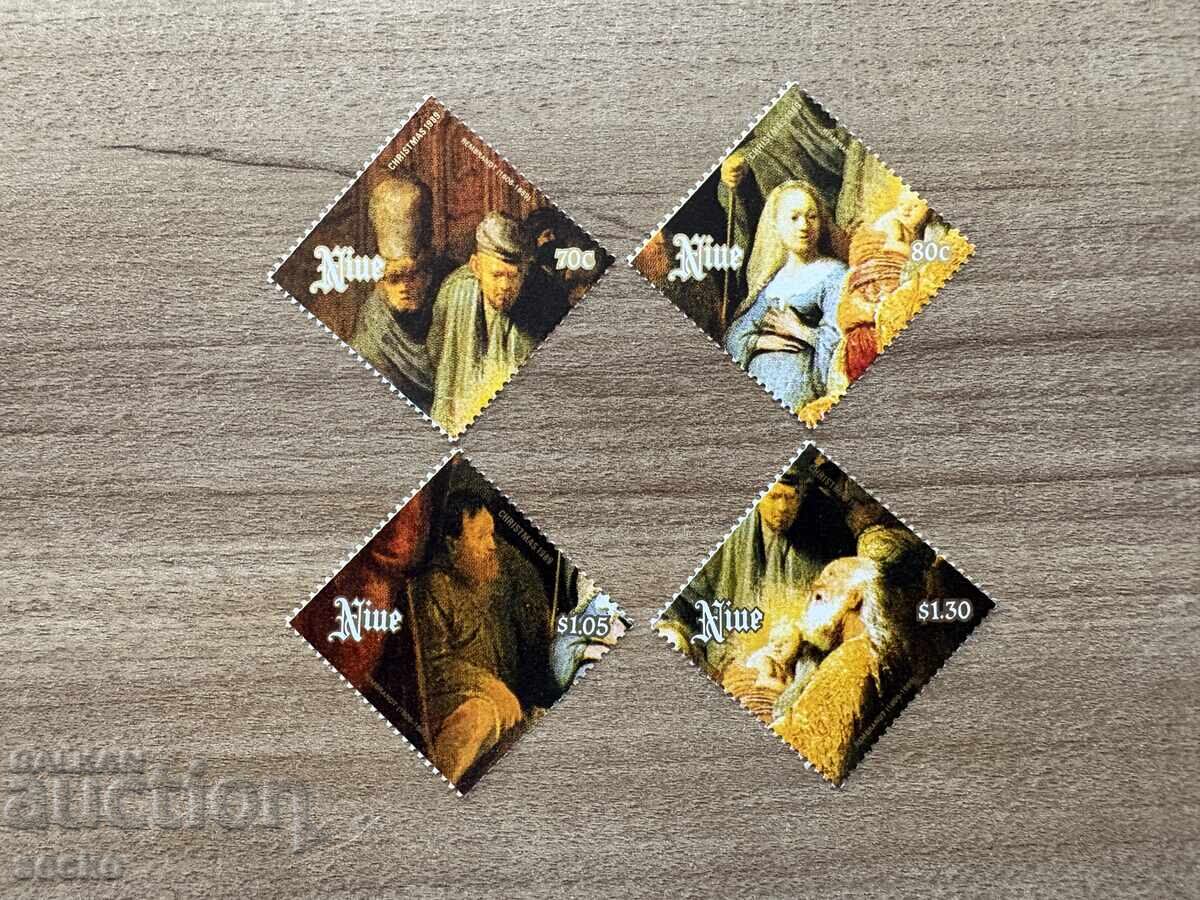 Ниуе - Коледа - Картини на Рембранд (1989) MNH