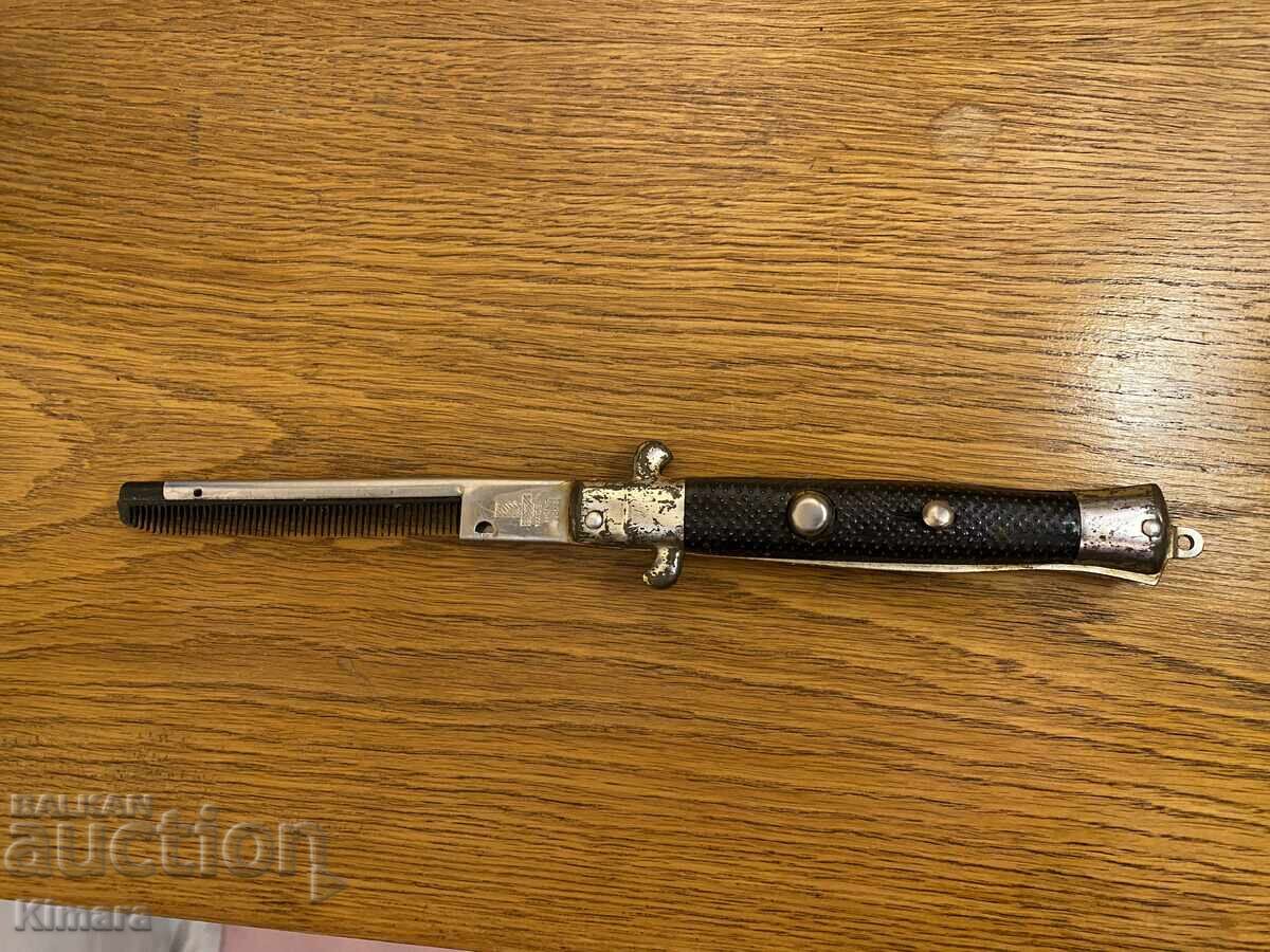 Аукцион Старо сгъваемо ножче/гребен, произв. в Хонконг