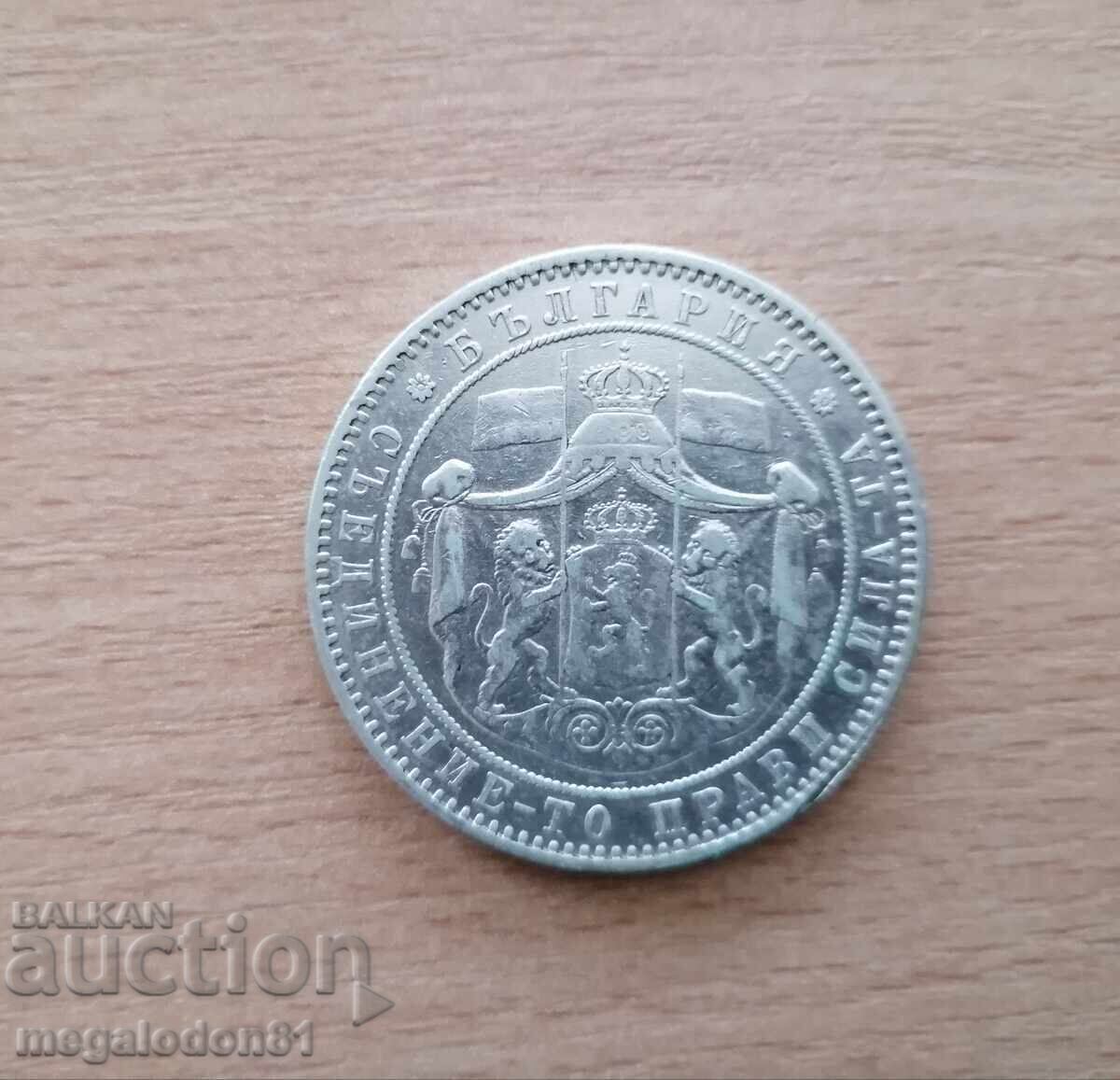 Principality of Bulgaria - 5 Leva 1885 - 5 Principality of Bulgaria - 5 Leva 1885 - 5