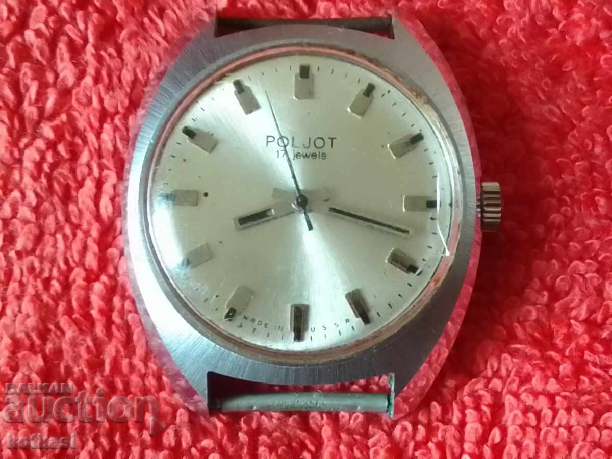 Παλιό χειροκίνητο μηχανικό ανδρικό ρολόι Flight POLJOT