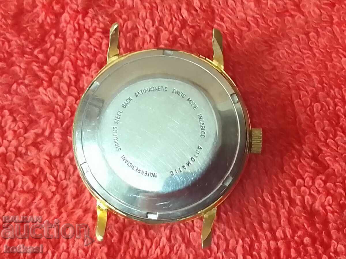 Star σπάνιος ανδρικός επιχρυσωμένος ρολόι Automatic LUZ-GENEVA 20m - 6