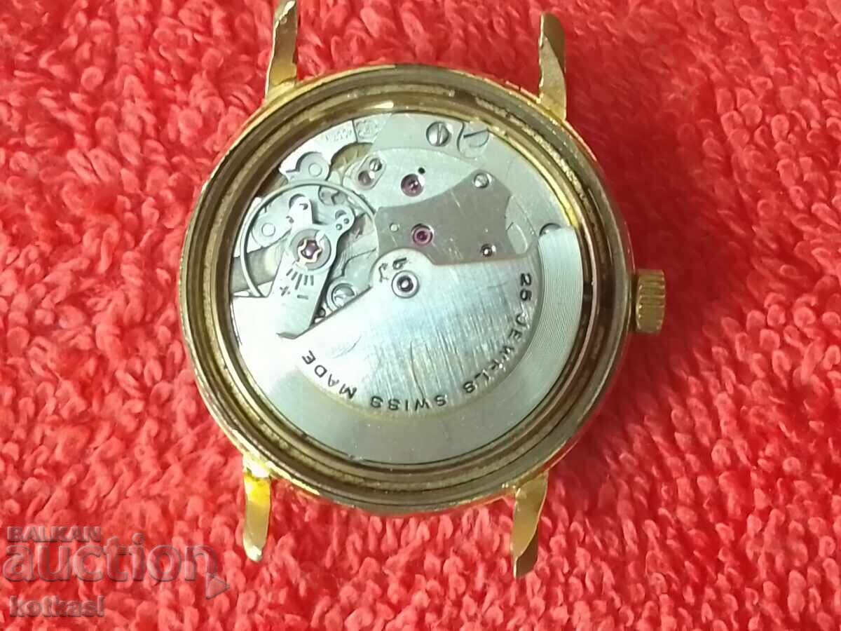 Star σπάνιος ανδρικός επιχρυσωμένος ρολόι Automatic LUZ-GENEVA 20m - 7