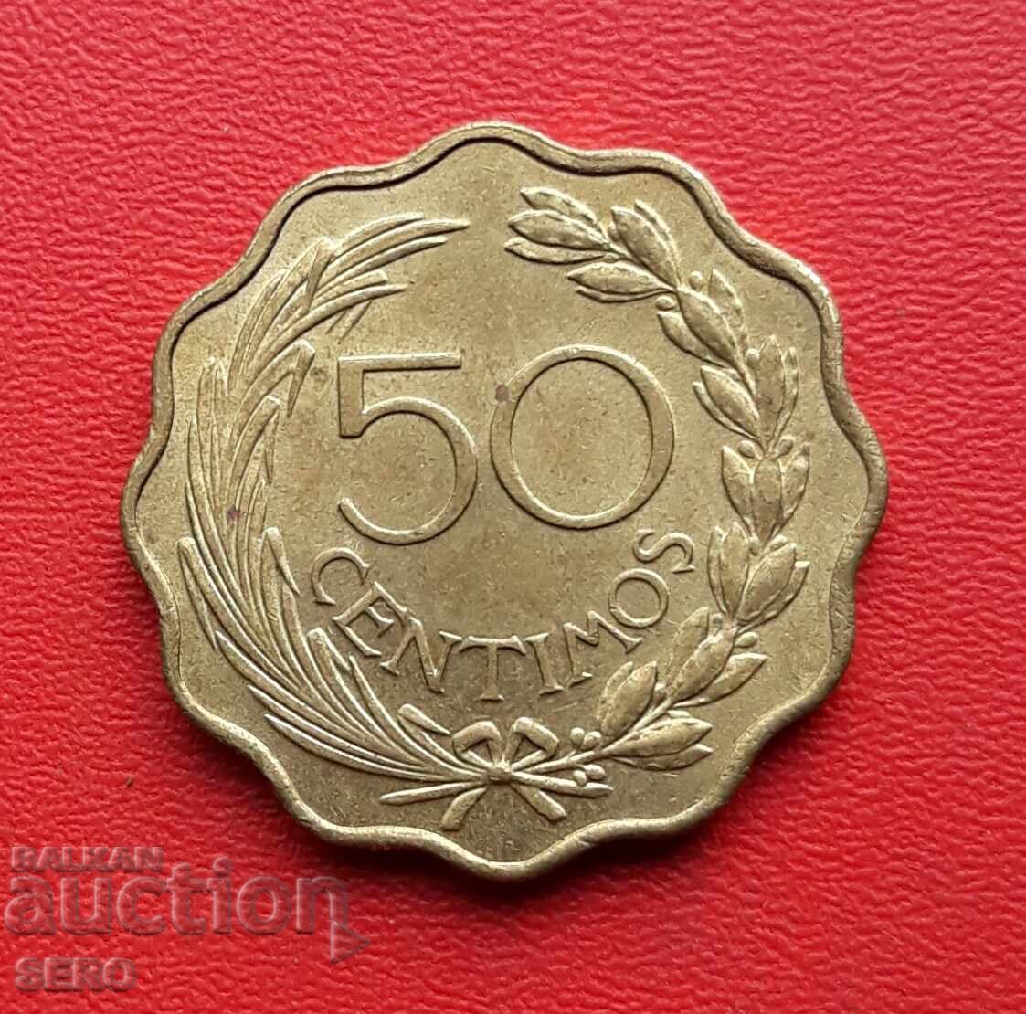Paraguay-50 centimos 1953 Paraguay-50 centimos 1953