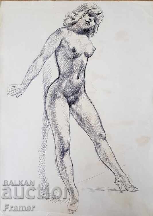 Stoyan Venev (1904-1989) Etude II Model Nude Body from the 1940s with price 1690.00 BGN | € 864.08