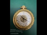 Rare Anker pocket watch, medallion type. Porcelain/Gold plated