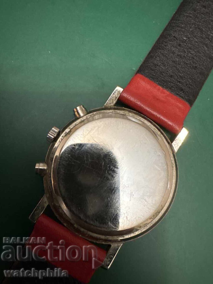 Auction  Eibach chronograph rare men's watch. Works