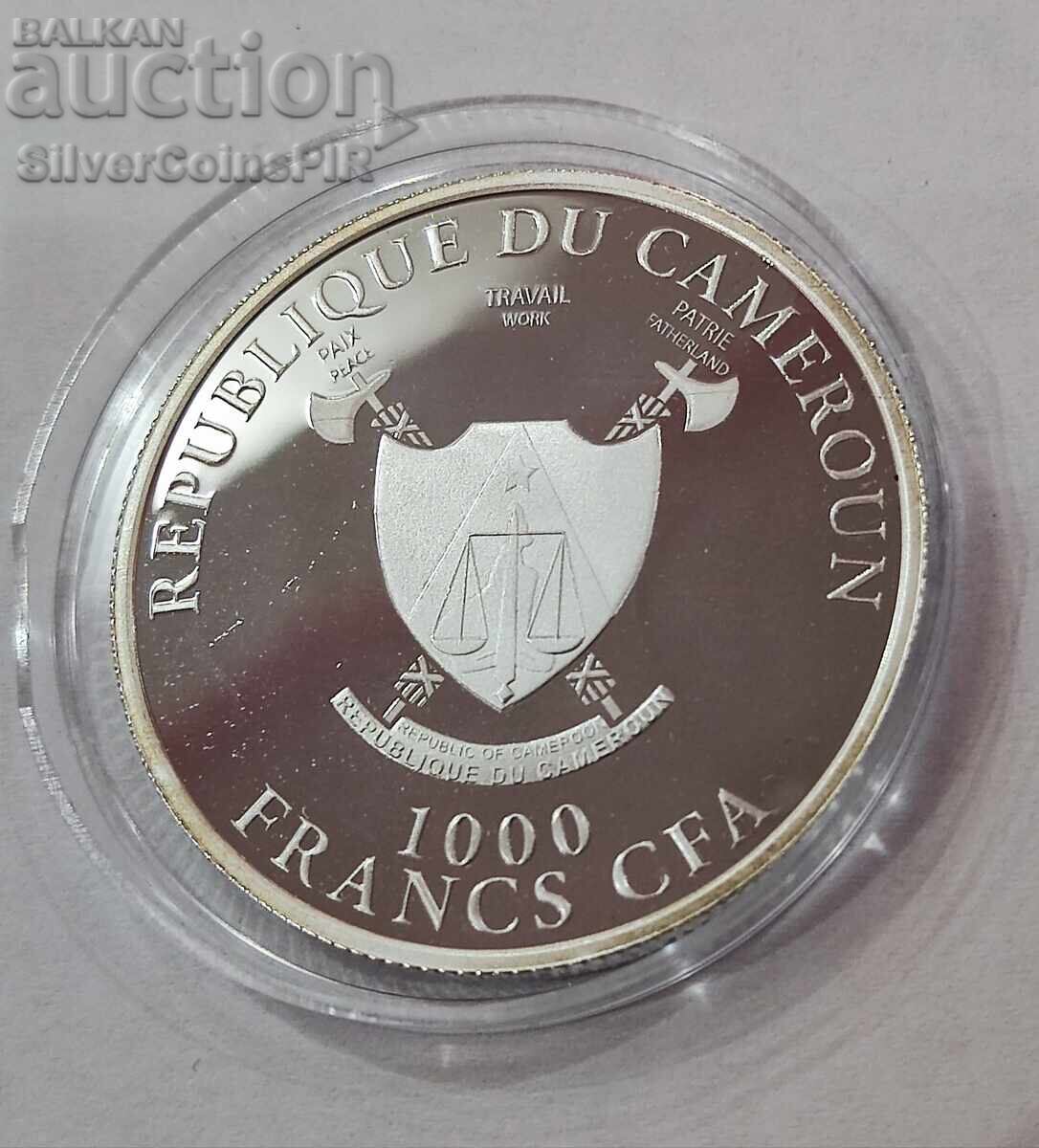 Silver 1000 Francs Olympics 2012 Cameroon - 5 Silver 1000 Francs Olympics 2012 Cameroon - 5