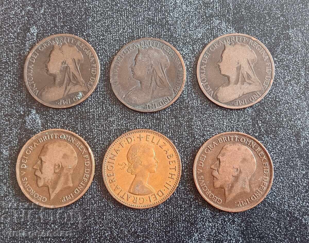 Lot 1 penny Marea Britanie, Victoria, Elisabeta, George Lot 1 penny Marea Britanie, Victoria, Elisabeta, George