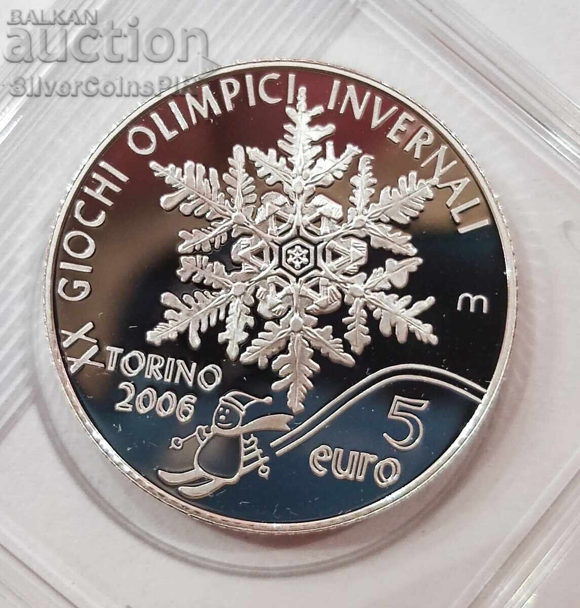 Delivery of Silver 5 Euro Olympics 2005 San Marino Delivery of Silver 5 Euro Olympics 2005 San Marino