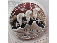 Silver 5 Euro Olympics 2005 San Marino