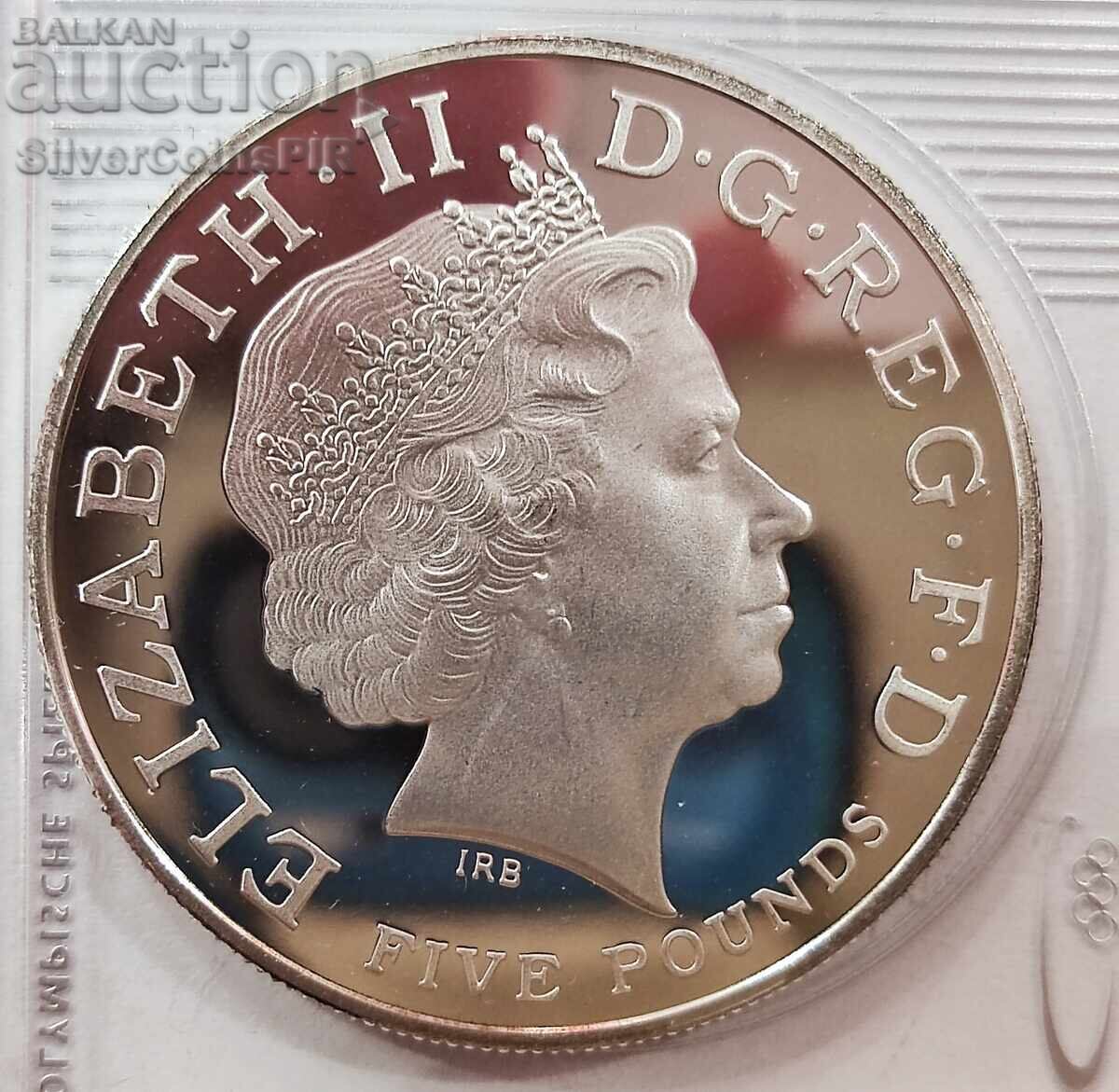 Auction Silver 5 Pounds Olympics 2011 Great Britain Auction Silver 5 Pounds Olympics 2011 Great Britain
