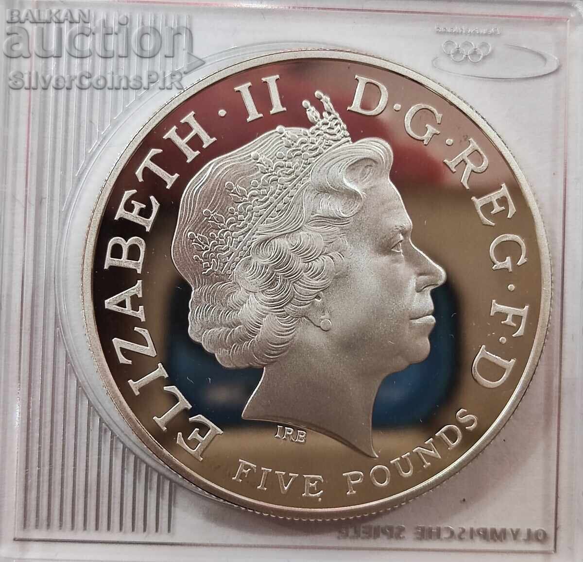 Auction Silver 5 Pounds Olympics 2009 Great Britain Auction Silver 5 Pounds Olympics 2009 Great Britain