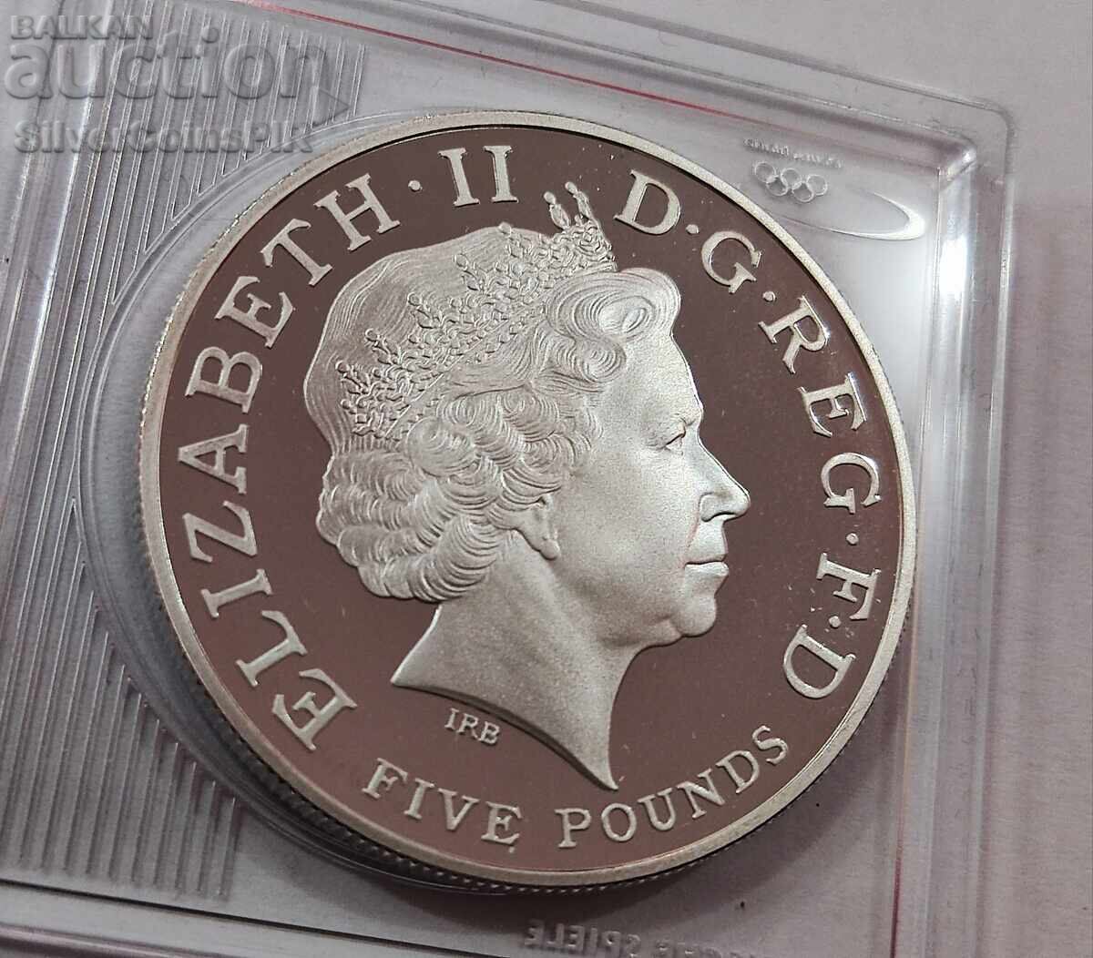 Delivery of Silver 5 Pounds Olympics 2009 Great Britain Delivery of Silver 5 Pounds Olympics 2009 Great Britain