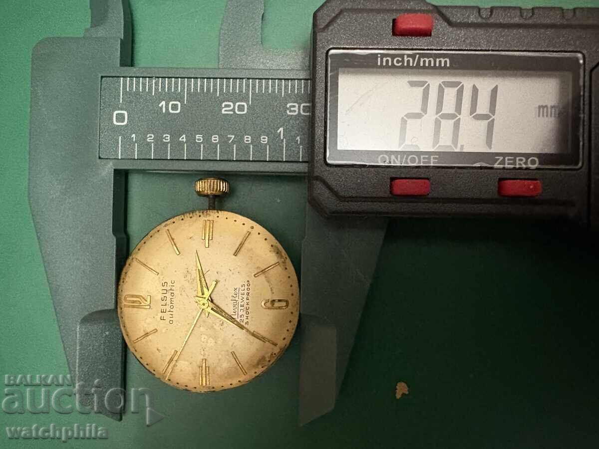 Auction  Felsus Automatic rare movement from a men's watch. Working