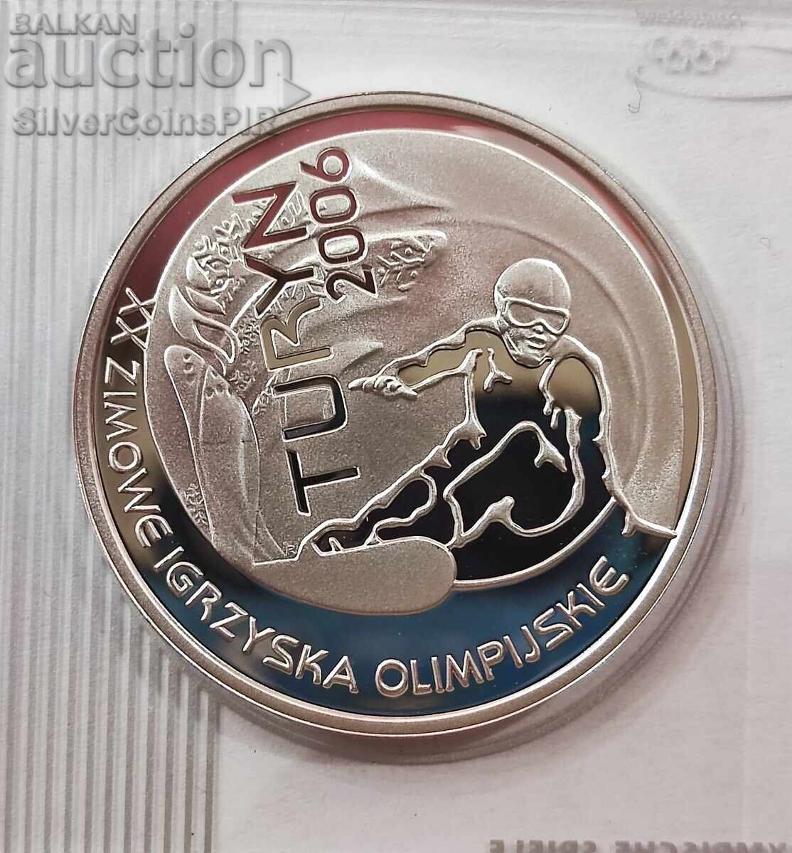 Silver 10 Zloty Olympics 2006 Poland Silver 10 Zloty Olympics 2006 Poland