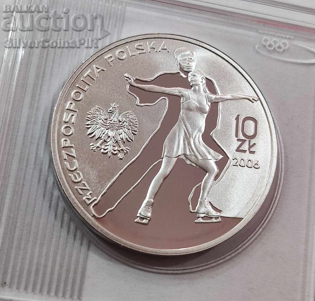 Silver 10 Zloty Olympics 2006 Poland with price 35.00 BGN | € 17.90 Silver 10 Zloty Olympics 2006 Poland with price 35.00 BGN | € 17.90
