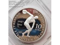 Silver 10 Euro Olympics 2014 Italy