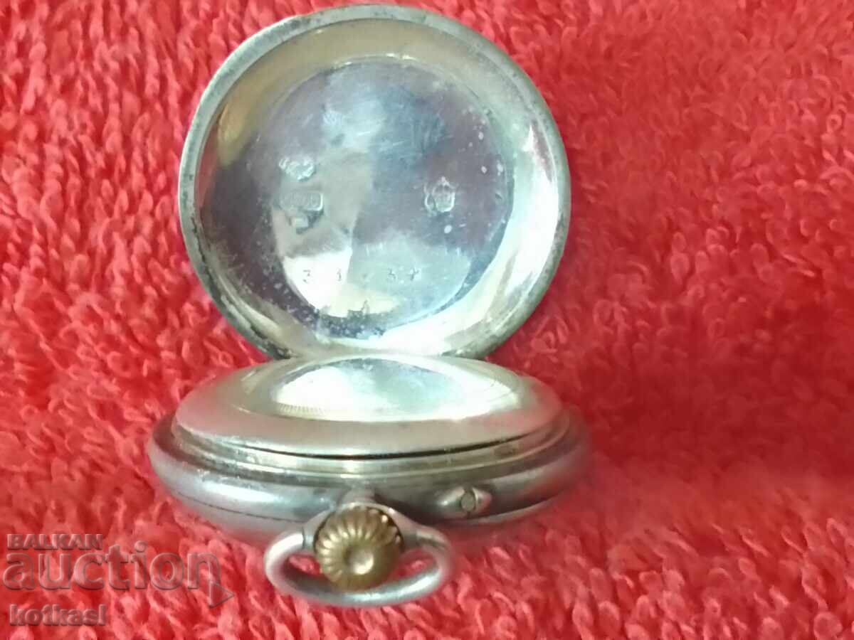 Παράδοση Παλαιό ασημένιο 800 Γυναικείο ρολόι τσέπης