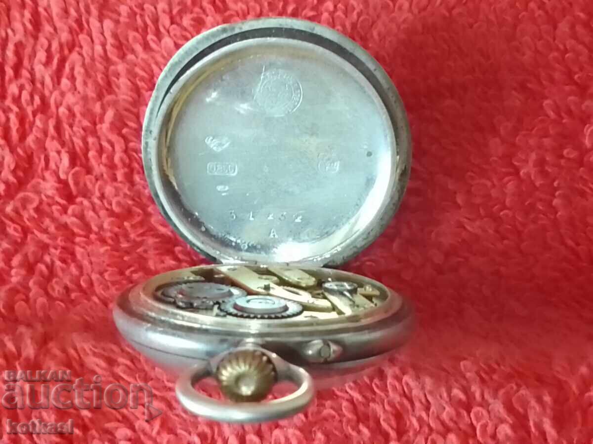 Παλαιό ασημένιο 800 Γυναικείο ρολόι τσέπης - 6