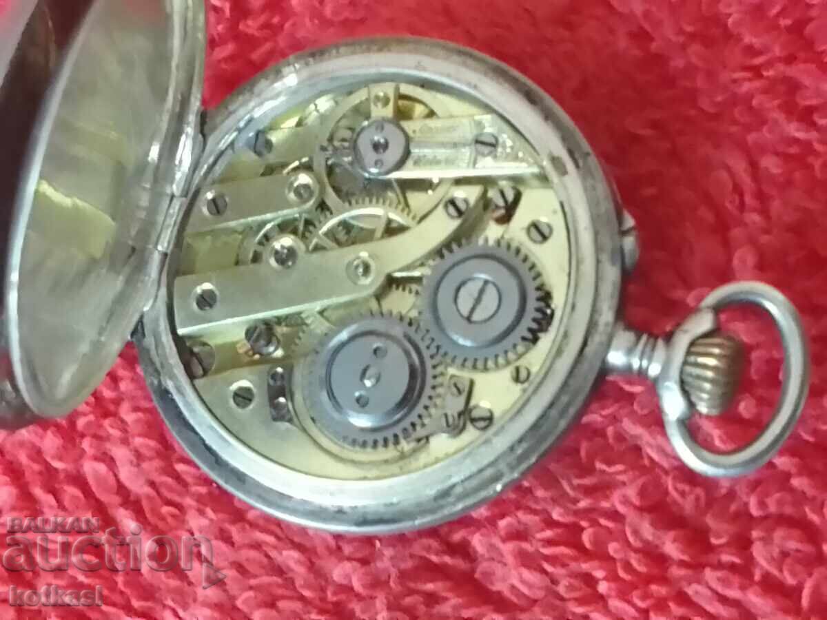 Παλαιό ασημένιο 800 Γυναικείο ρολόι τσέπης - 7