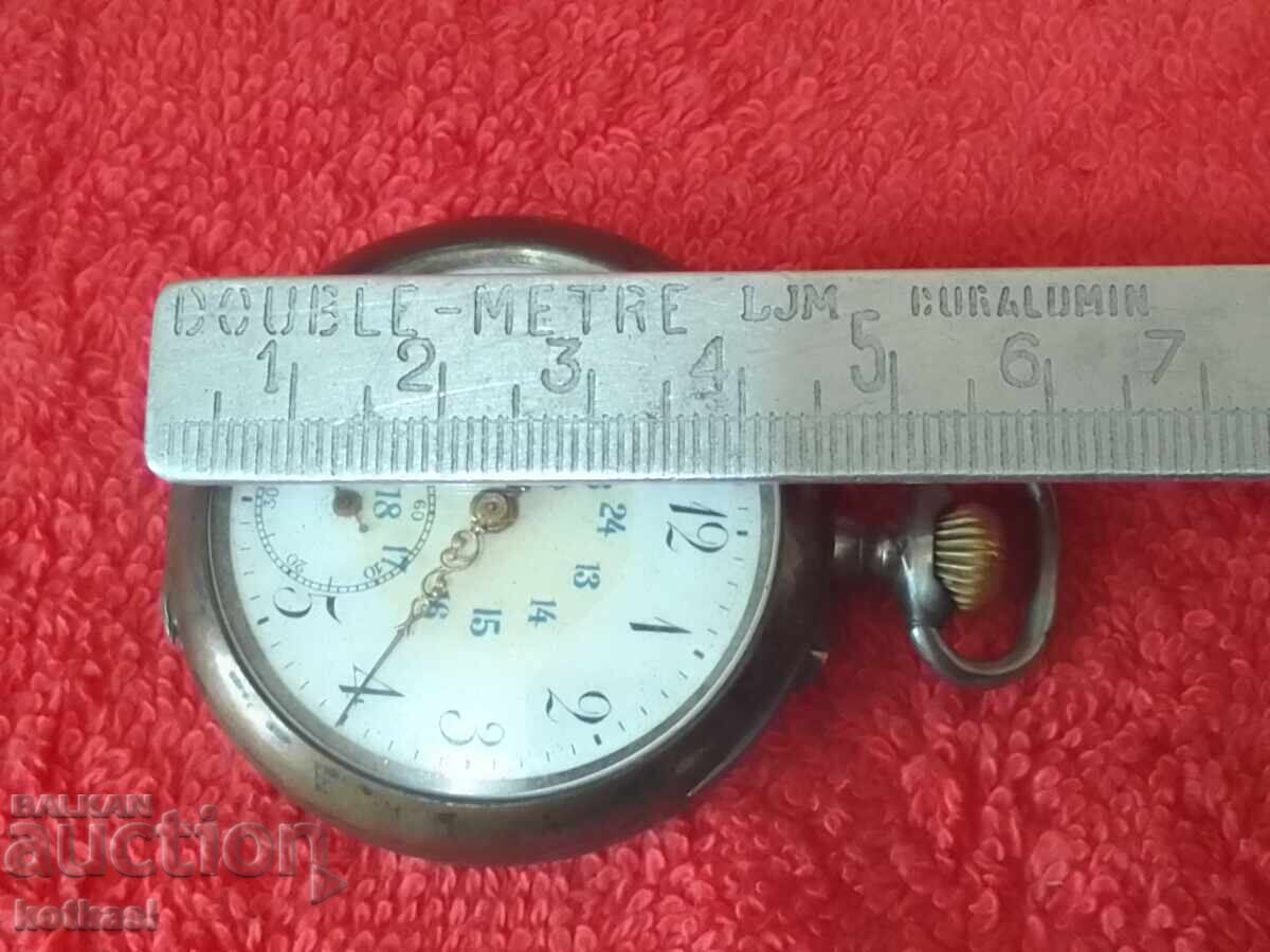 Antique Silver 800 Pocket Watch - 7