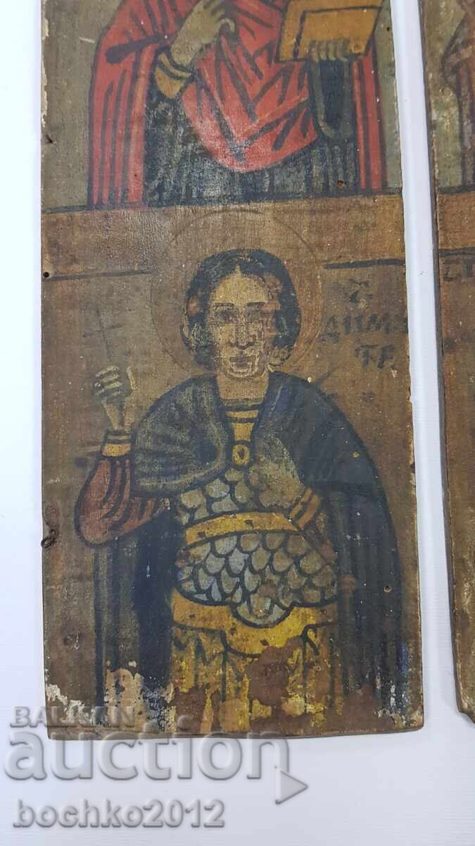 Δημοπρασία Βουλγαρικά αναγεννησιακά φτερά, πορτάκια από εικόνα τρίπτυχο 19ου αιώνα Δημοπρασία Βουλγαρικά αναγεννησιακά φτερά, πορτάκια από εικόνα τρίπτυχο 19ου αιώνα