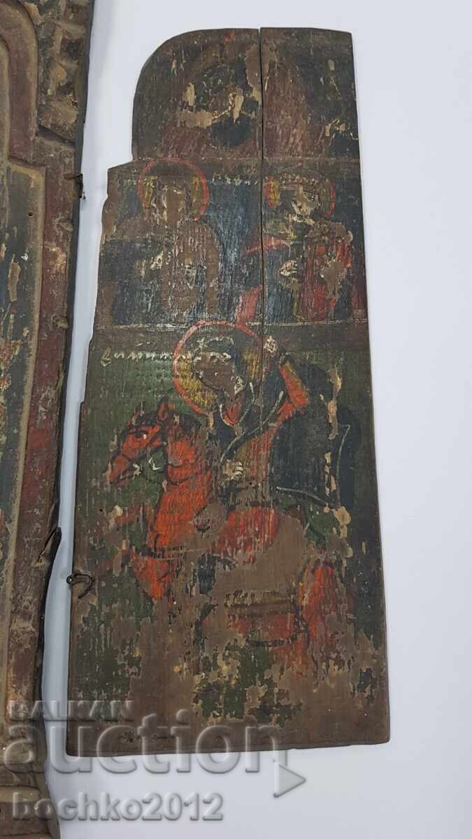 Delivery of Bulgarian Revival icon triptych 19th century. Original! Delivery of Bulgarian Revival icon triptych 19th century. Original!