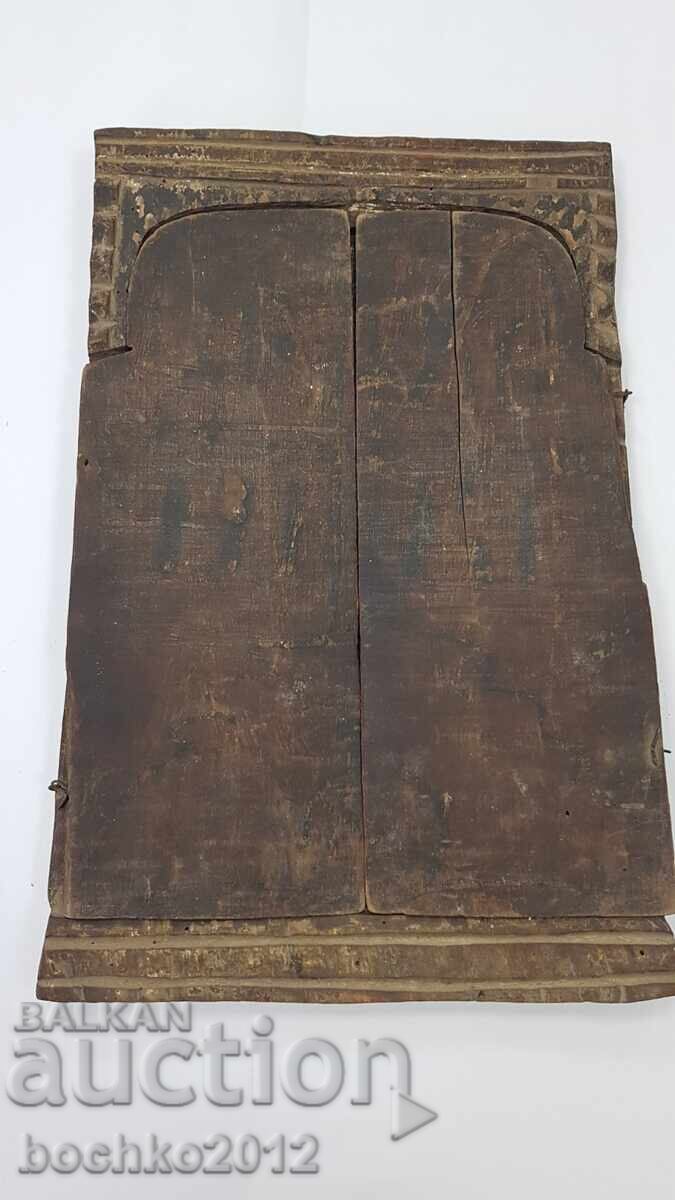 Bulgarian Revival icon triptych 19th century. Original! - 5 Bulgarian Revival icon triptych 19th century. Original! - 5