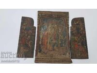 Βουλγαρική αναγεννησιακή εικόνα τρίπτυχο 19ου αιώνα. Αυθεντικό!