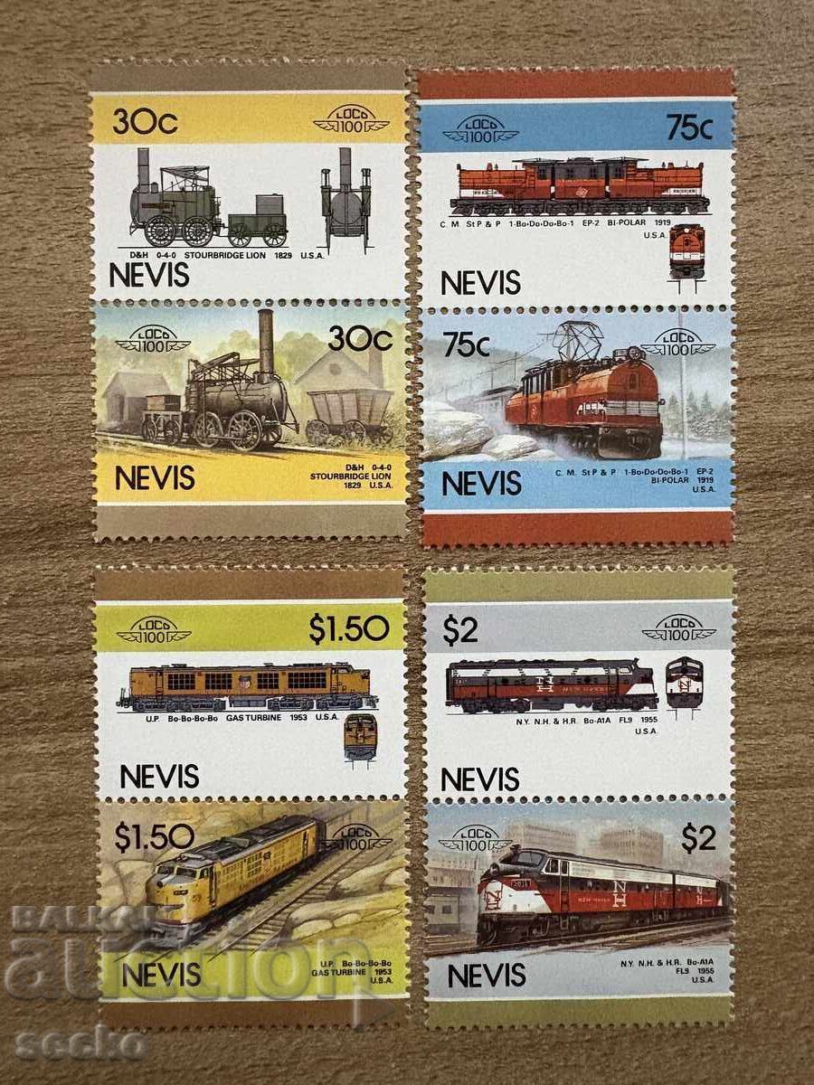 Nevis - World Leaders - Locomotives (1986) MNH Nevis - World Leaders - Locomotives (1986) MNH