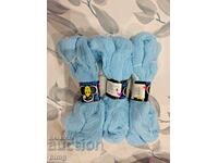 Lot of 3x50g light blue Fonalkikeszitogyar yarn
