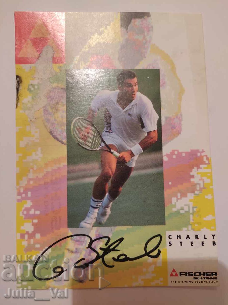 Autograf de la Carl-Uwe Steeb / Charly Steeb 1 Autograf de la Carl-Uwe Steeb / Charly Steeb 1