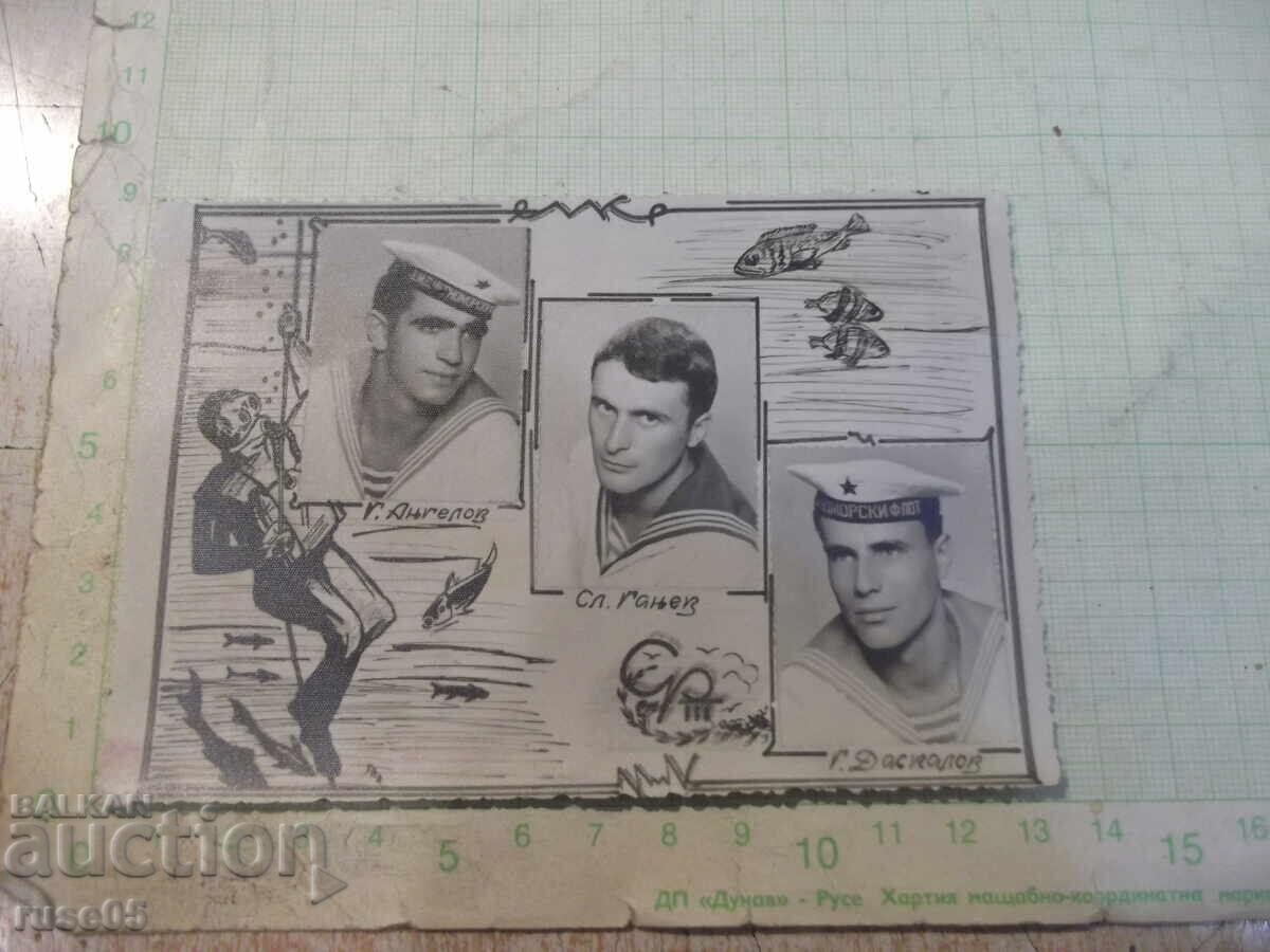 Collage of photos of three sailors Collage of photos of three sailors