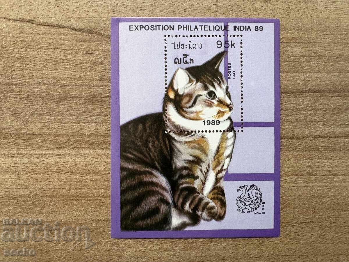 Λάος - Διεθνής Φιλοτελική Έκθεση "Ινδία...(1989) MNH