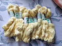 Lot of 9x50g thin yellow yarn