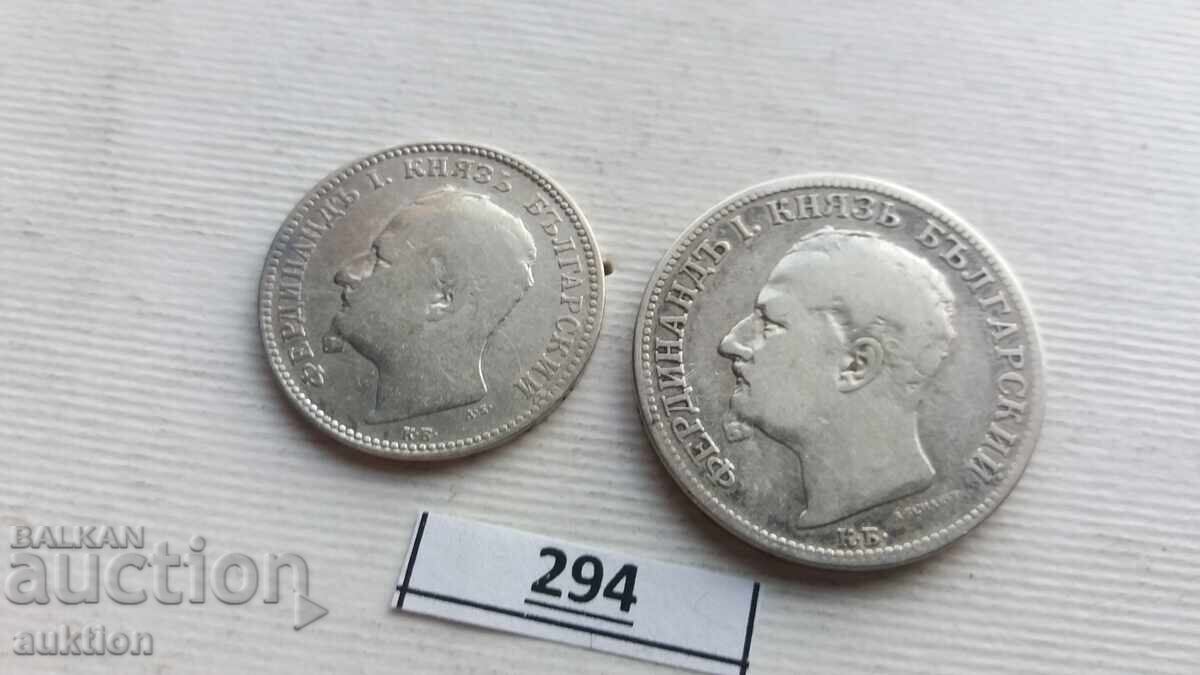 1 И 2 ЛЕВА 1891 ГОДИНА СРЕБРО - 6