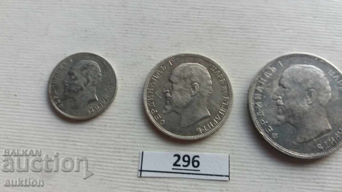 Collection of 50 stotinki, 1 and 2 leva from 1912 - 5 Collection of 50 stotinki, 1 and 2 leva from 1912 - 5