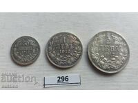 Collection of 50 stotinki, 1 and 2 leva from 1912