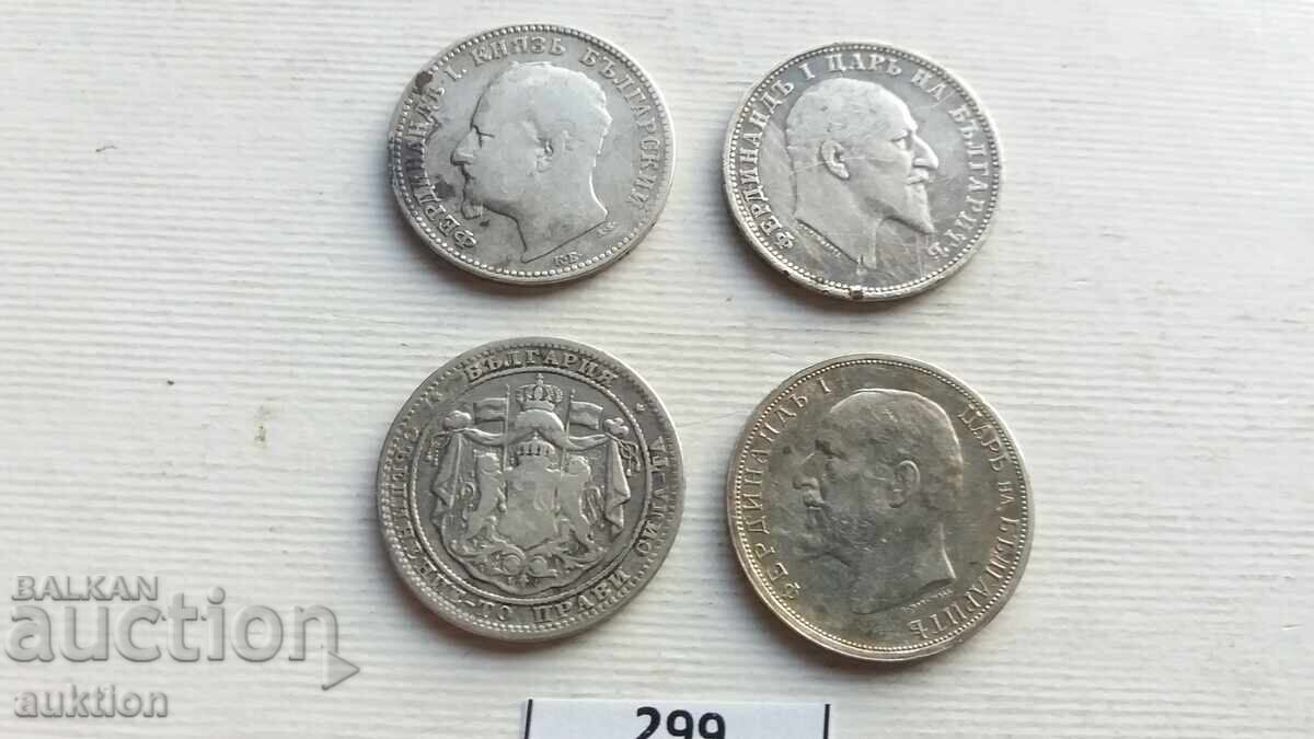 Доставка на КОЛЕКЦИЯ ОТ 1 ЛЕВ 1882, 1891 , 1910 И 1912 ГОДИНА СРЕБРО