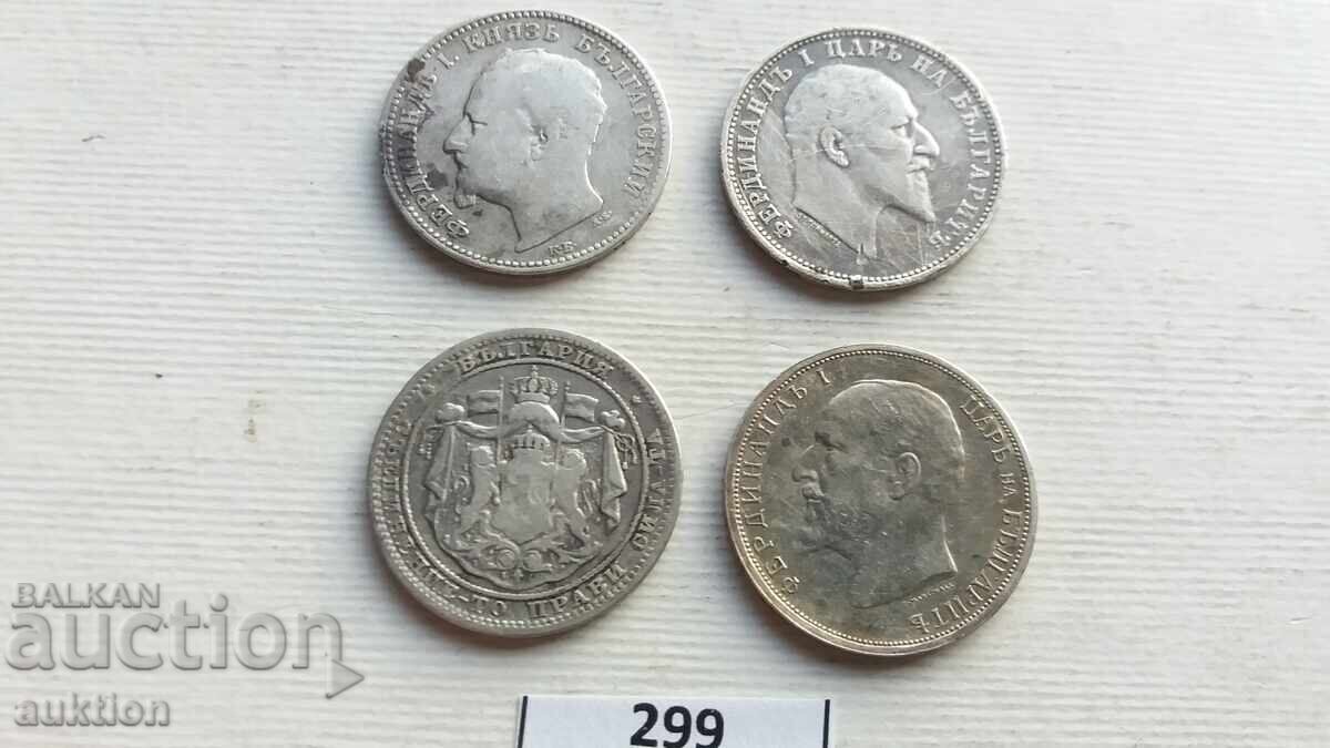 КОЛЕКЦИЯ ОТ 1 ЛЕВ 1882, 1891 , 1910 И 1912 ГОДИНА СРЕБРО - 5