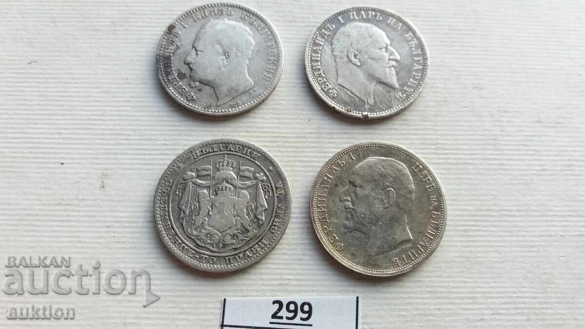 КОЛЕКЦИЯ ОТ 1 ЛЕВ 1882, 1891 , 1910 И 1912 ГОДИНА СРЕБРО - 6