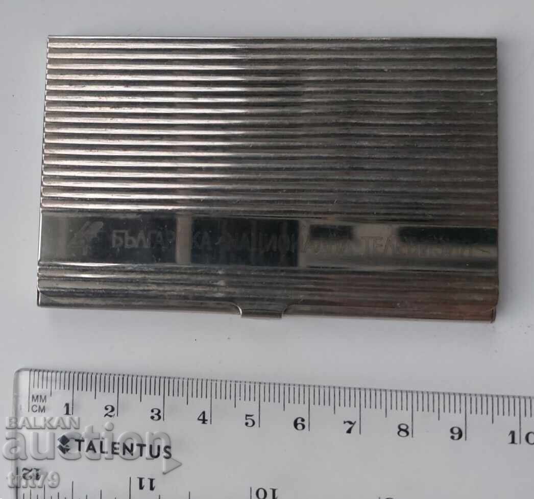 Old metal business card Bulgarian National Television - BNT with price 20.00 BGN | € 10.23