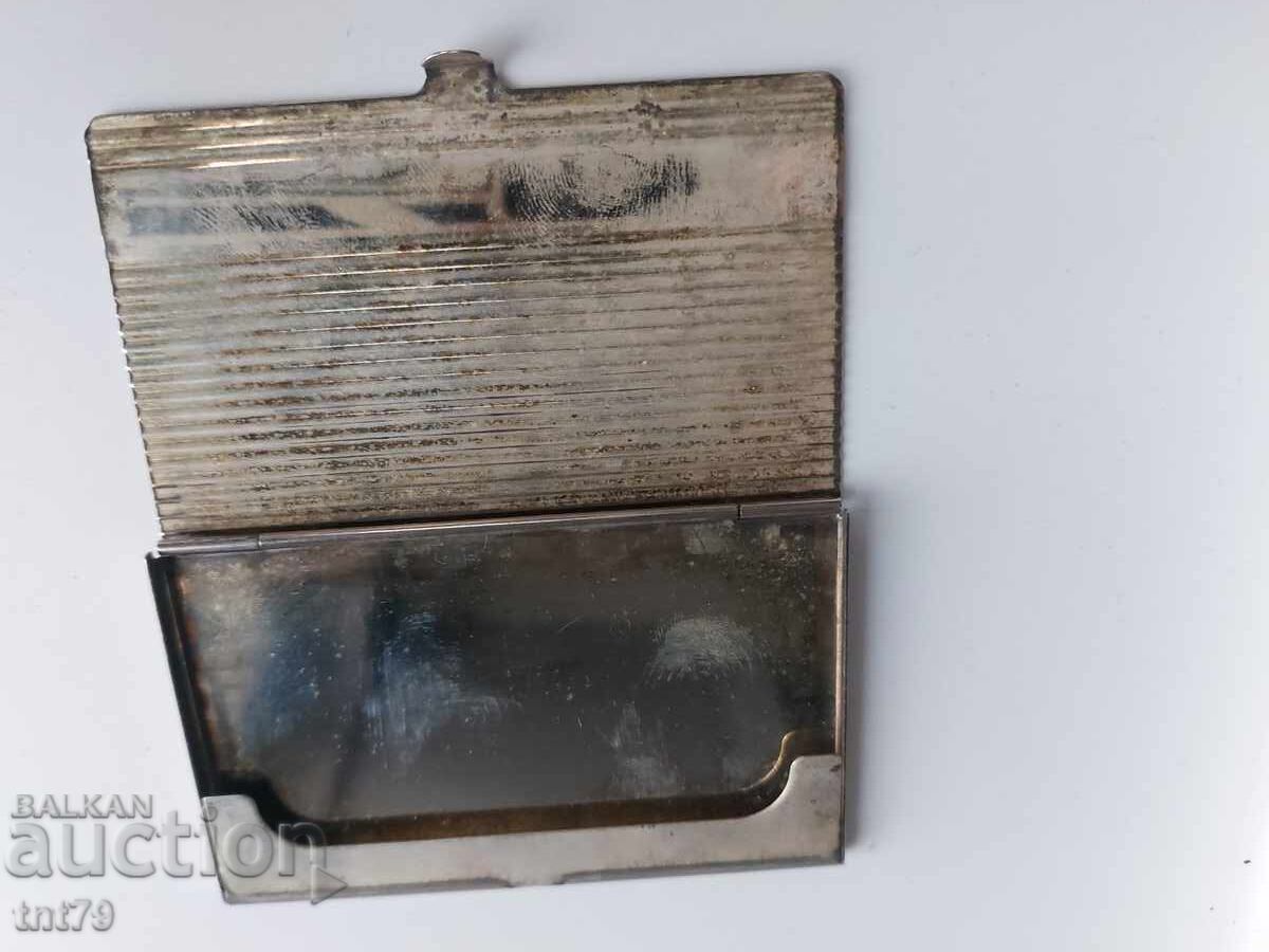 Auction  Old metal business card Bulgarian National Television - BNT
