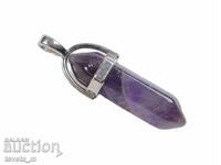 Висулка, медальон от полускъпоценен камък аметист