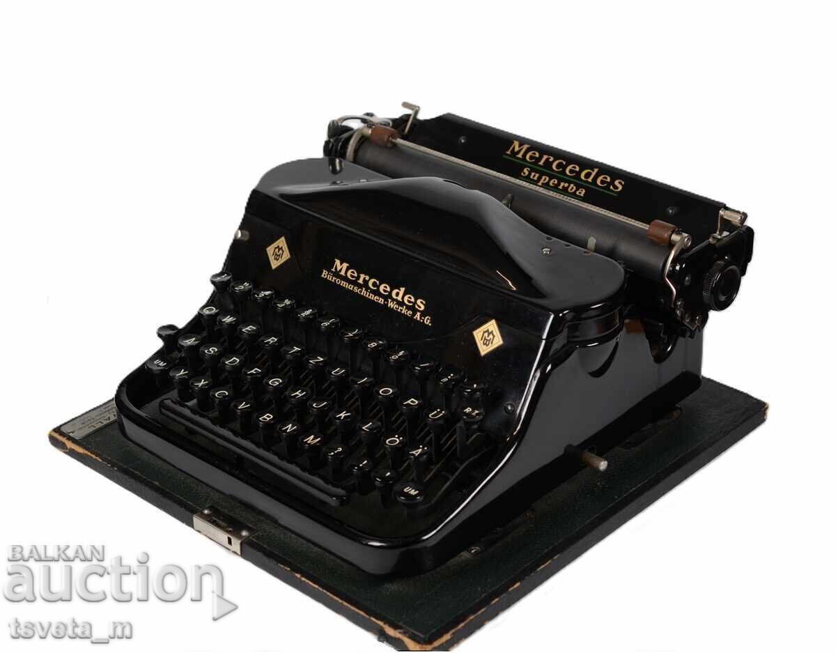 Auction  Mercedes Superba Typewriter Made in Germany 1920s