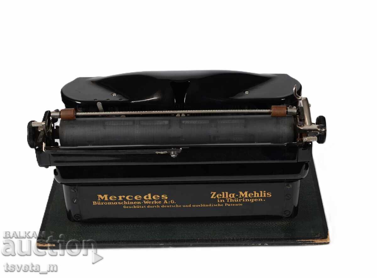 Mașină de scris Mercedes Superba Made in Germany anii 1920 - 5