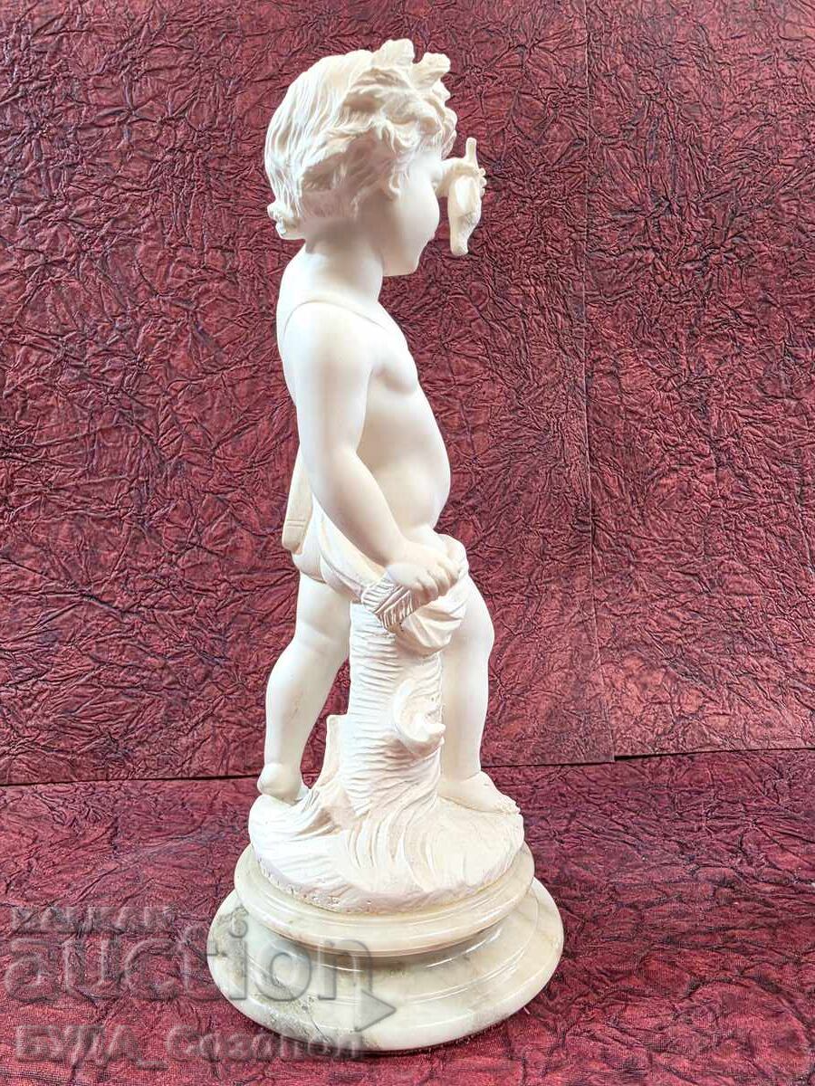 Pair of alabaster statues by Giuseppe Bessi - 5