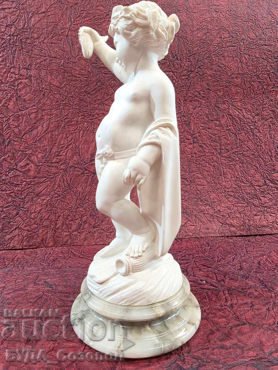 Pair of alabaster statues by Giuseppe Bessi - 6